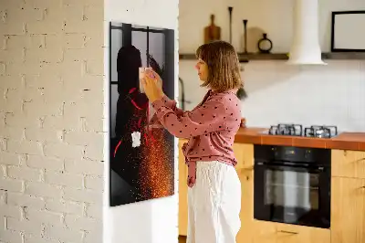Magnettafel zum Schreiben mit Motiv scharfe Chilis