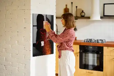 Magnettafel zum Schreiben mit Motiv scharfe Chilis