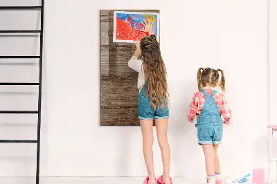Beschreibbare Magnettafel aus Holz