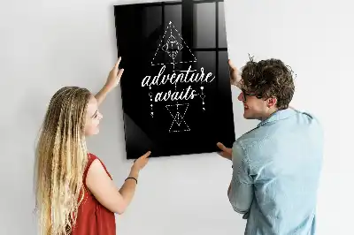 Beschreibbare Magnettafel im Design Abenteuer