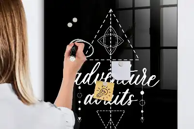 Beschreibbare Magnettafel im Design Abenteuer