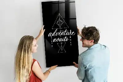 Beschreibbare Magnettafel im Design Abenteuer