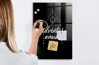 Beschreibbare Magnettafel im Design Abenteuer