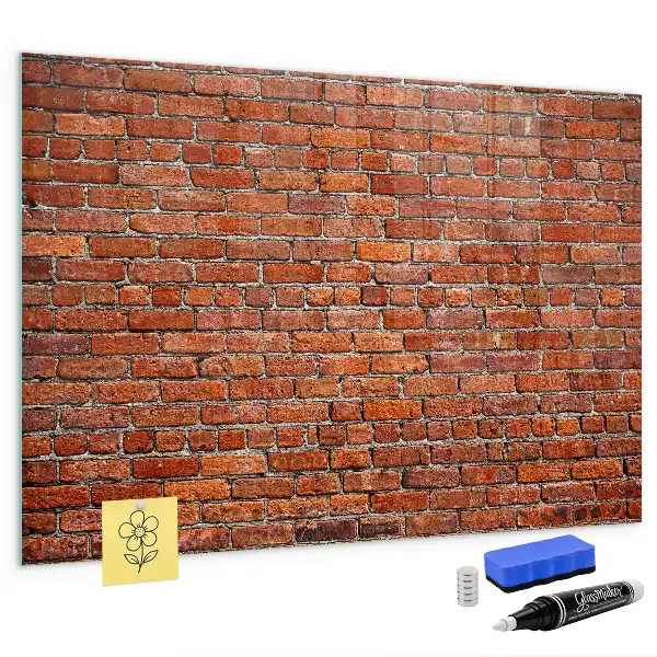 Magnettafel beschreibbar mit Motiv Alte Ziegelwand