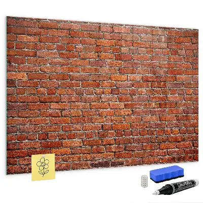 Magnettafel beschreibbar mit Motiv Alte Ziegelwand