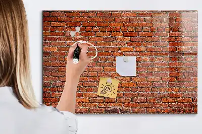 Magnettafel beschreibbar mit Motiv Alte Ziegelwand