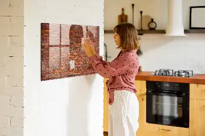 Magnettafel beschreibbar mit Motiv Alte Ziegelwand