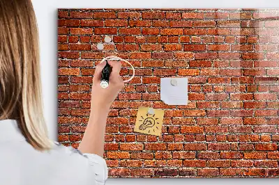 Magnettafel beschreibbar mit Motiv Alte Ziegelwand