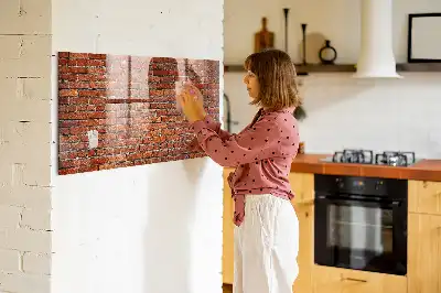 Magnettafel beschreibbar mit Motiv Alte Ziegelwand