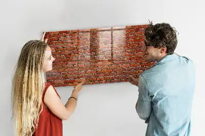 Magnettafel beschreibbar mit Motiv Alte Ziegelwand