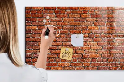 Magnettafel beschreibbar mit Motiv Alte Ziegelwand