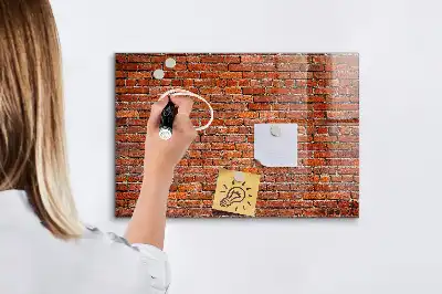 Magnettafel beschreibbar mit Motiv Alte Ziegelwand