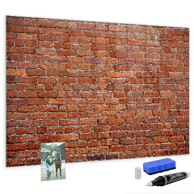 Magnettafel beschreibbar mit Motiv Alte Ziegelwand