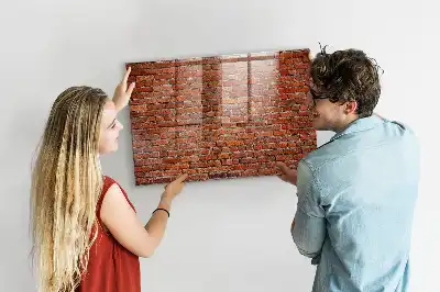 Magnettafel beschreibbar mit Motiv Alte Ziegelwand