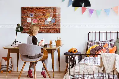 Magnettafel beschreibbar mit Motiv Alte Ziegelwand