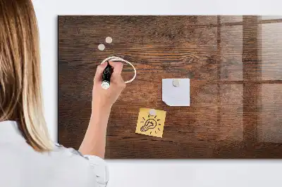 Beschreibbare Magnettafel für die Küche im Design Altes Holz