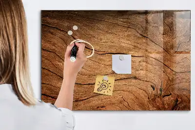 Beschreibbare Magnettafel für die Küche in Altholz-Optik