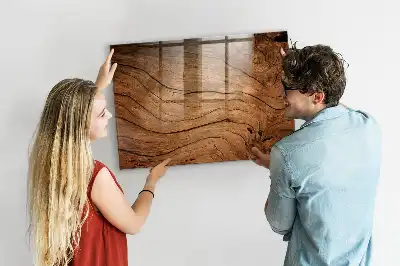 Beschreibbare Magnettafel für die Küche in Altholz-Optik