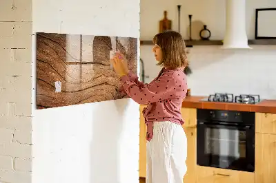 Beschreibbare Magnettafel für die Küche in Altholz-Optik