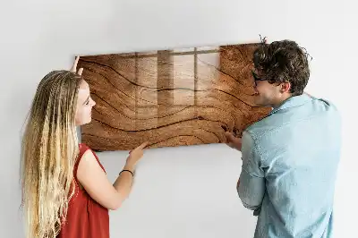 Beschreibbare Magnettafel für die Küche in Altholz-Optik