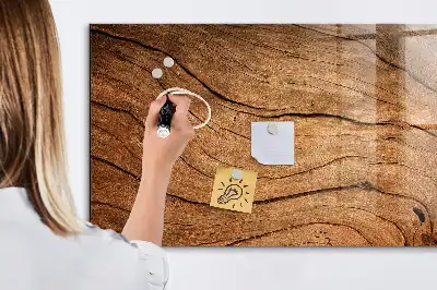 Beschreibbare Magnettafel für die Küche in Altholz-Optik