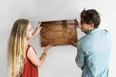 Beschreibbare Magnettafel für die Küche in Altholz-Optik