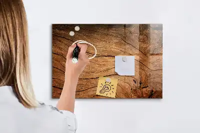 Beschreibbare Magnettafel für die Küche in Altholz-Optik