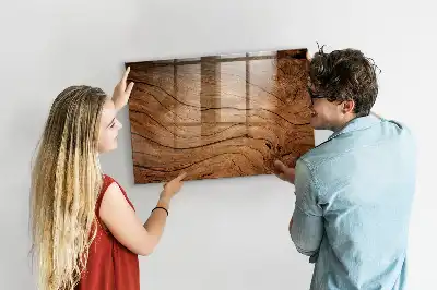 Beschreibbare Magnettafel für die Küche in Altholz-Optik