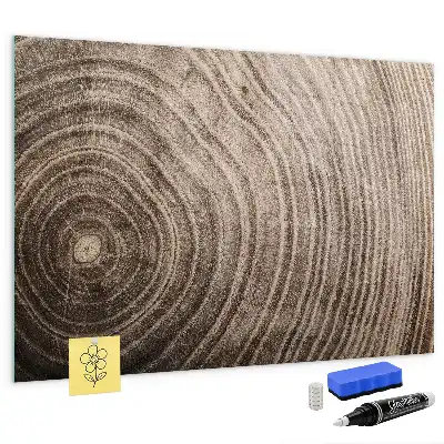 Beschreibbare Magnettafel für die Küche in Baumstamm-Optik