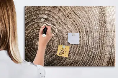Beschreibbare Magnettafel für die Küche in Baumstamm-Optik
