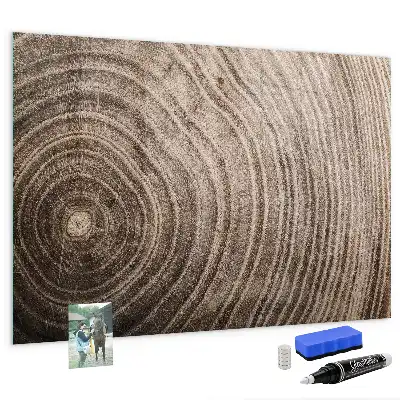 Beschreibbare Magnettafel für die Küche in Baumstamm-Optik