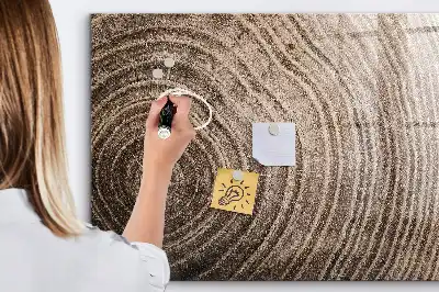 Beschreibbare Magnettafel für die Küche in Baumstamm-Optik
