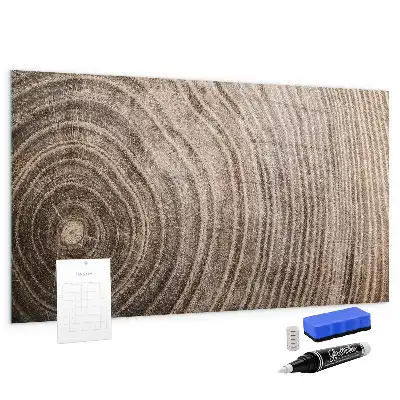 Beschreibbare Magnettafel für die Küche in Baumstamm-Optik