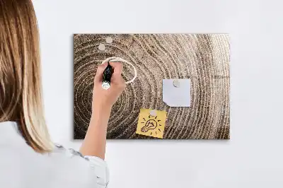 Beschreibbare Magnettafel für die Küche in Baumstamm-Optik