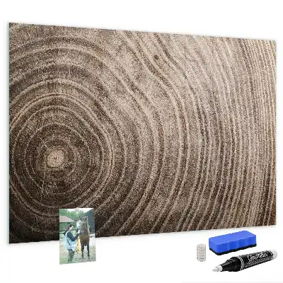 Beschreibbare Magnettafel für die Küche in Baumstamm-Optik