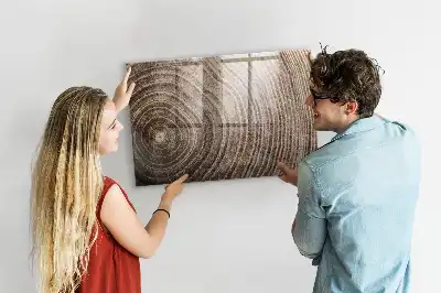 Beschreibbare Magnettafel für die Küche in Baumstamm-Optik