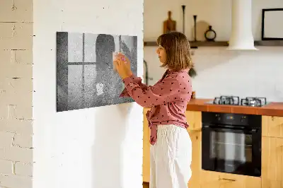 Beschreibbare Magnettafel für die Küche im Industrie-Design