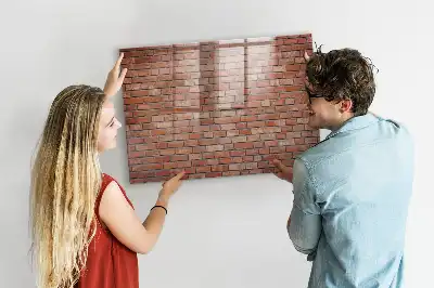 Magnettafel beschreibbar in Ziegelwandoptik
