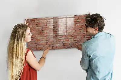 Magnettafel beschreibbar in Ziegelwandoptik