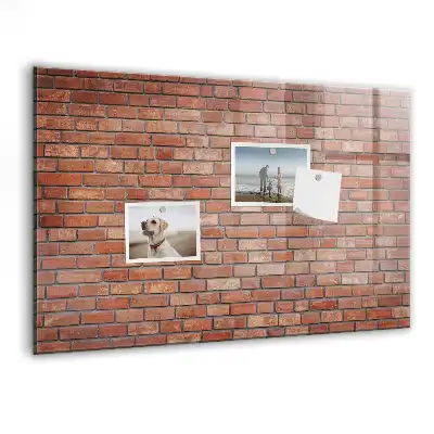 Magnettafel beschreibbar in Ziegelwandoptik