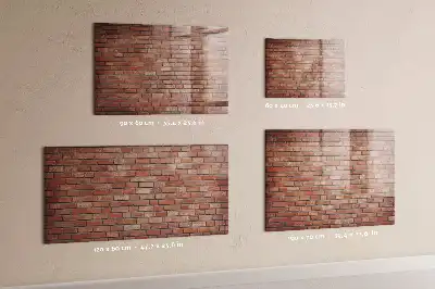 Magnettafel beschreibbar in Ziegelwandoptik
