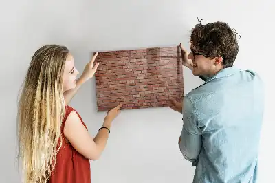 Magnettafel beschreibbar in Ziegelwandoptik
