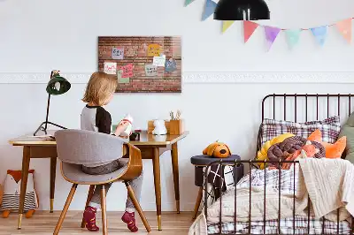 Magnettafel beschreibbar in Ziegelwandoptik
