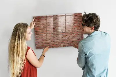 Magnettafel beschreibbar in Ziegelwandoptik