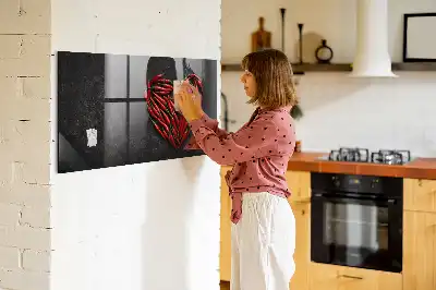 Magnettafel beschreibbar in Herzform aus Paprika