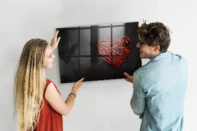 Magnettafel beschreibbar in Herzform aus Paprika