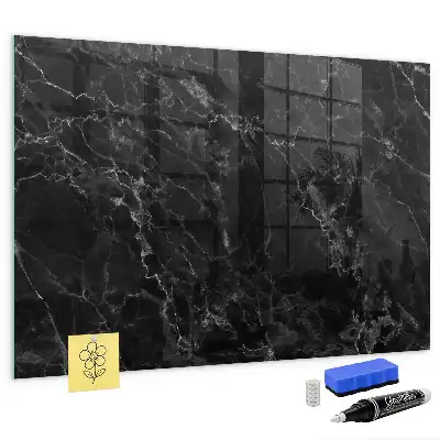Magnettafel beschreibbar in dunkler Marmoroptik