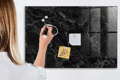 Magnettafel beschreibbar in dunkler Marmoroptik