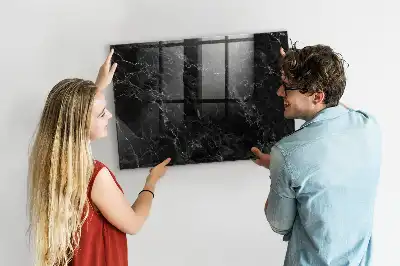 Magnettafel beschreibbar in dunkler Marmoroptik