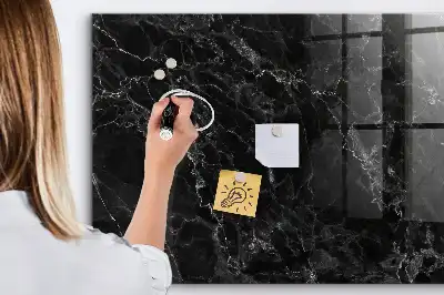 Magnettafel beschreibbar in dunkler Marmoroptik